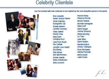 Sue Devitt Celebrity Clientele