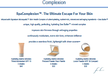 Sue Devitt Spa Complexion Line